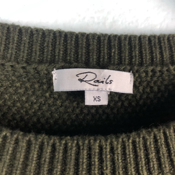Rails olive green army patch pullover sweater - Picture 3 of 7
